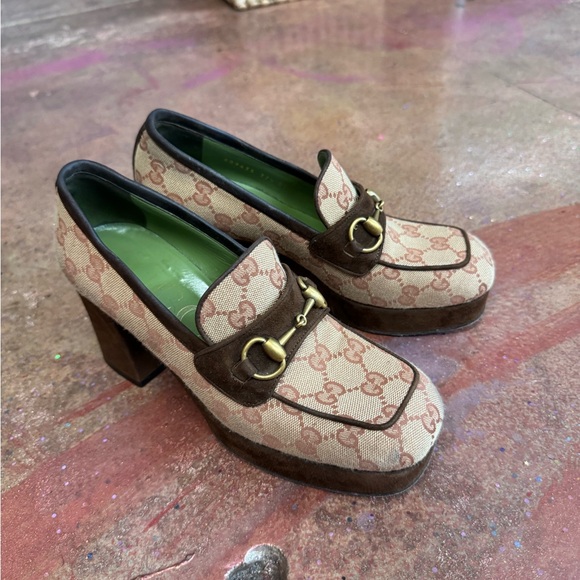 Gucci Shoes - Gucci Women's Brown and Tan Heels